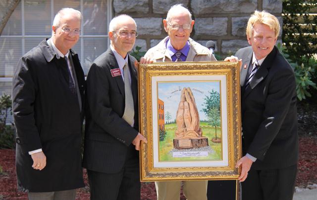 Dr. G. Ted Taylor, Jackson, Dr. John Hurtgen and Dr. Michael V. Carter, president of Campbellsville University